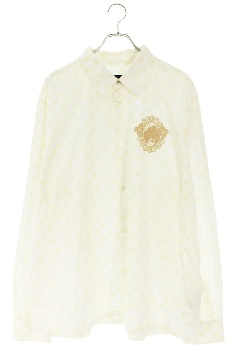 Louis Vuitton 24AW Print Long Sleeve Shirt White x Beige Size 4L