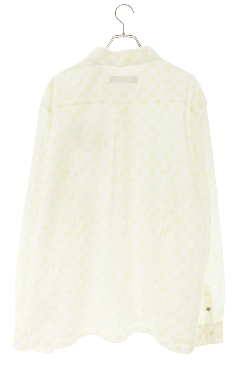 Louis Vuitton 24AW Print Long Sleeve Shirt White x Beige Size 4L