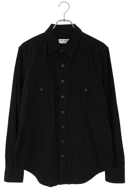 Saint Laurent Paris Long Sleeve Shirt Black Size L