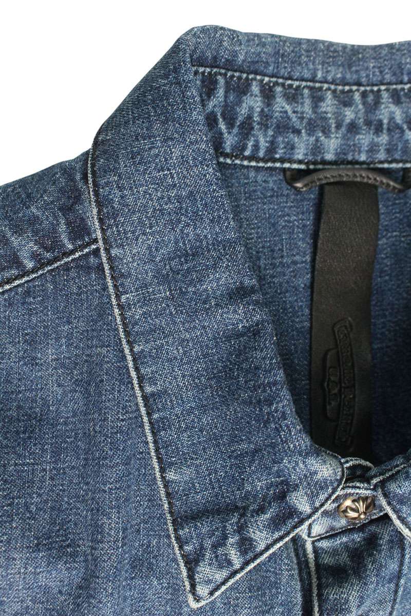 Chrome Hearts LAST BITE Denim Long Sleeve Shirt Size M