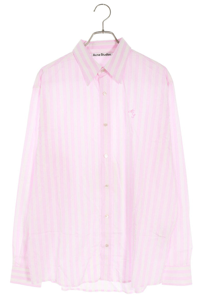 ACNE STUDIOS Stripe Long Sleeve Rayon Blend Shirt Size S