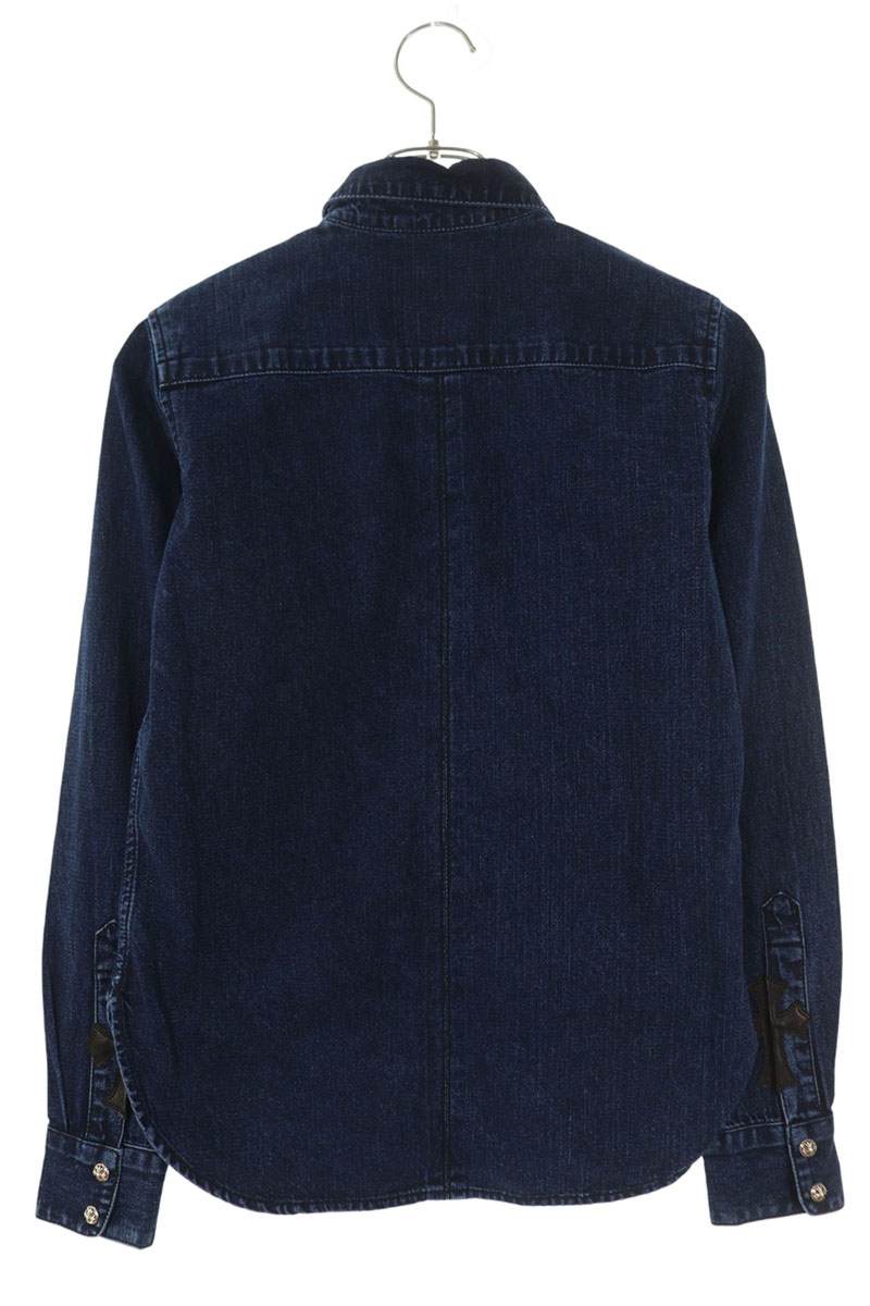 Chrome Hearts Loose-End Long Sleeve Shirt Blue Size XS