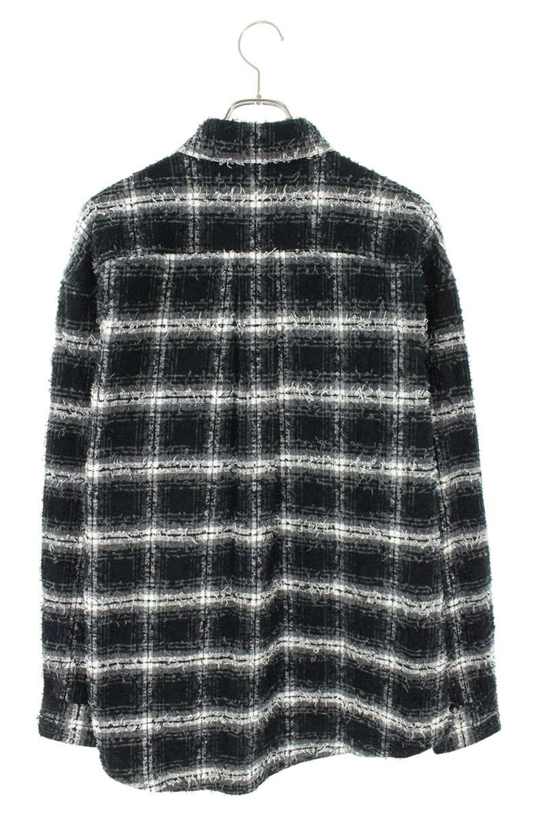 MASU Black Shaggy Check Long Sleeve Shirt Size S