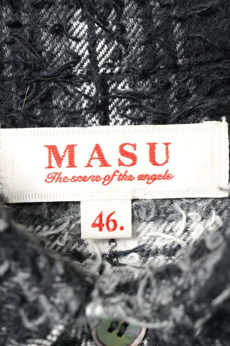MASU Black Shaggy Check Long Sleeve Shirt Size S