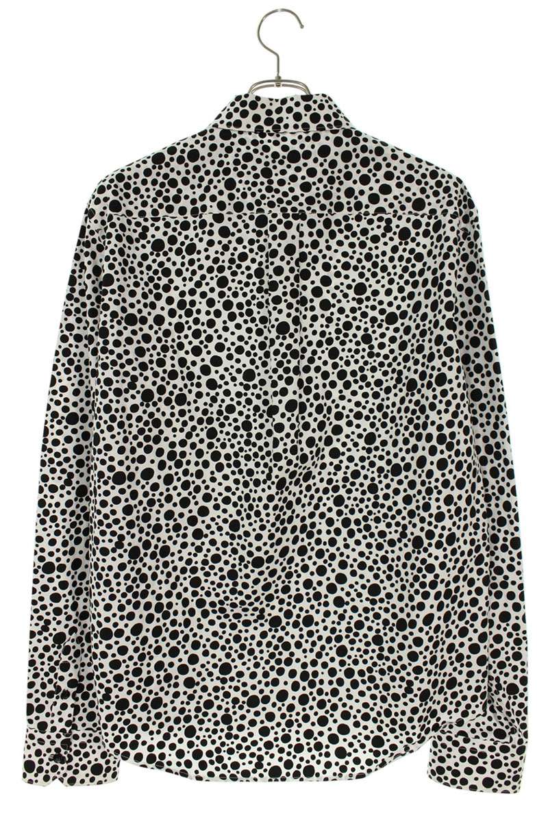 Louis Vuitton 23SS Zip Up Long Sleeve Shirt White x Black Size L