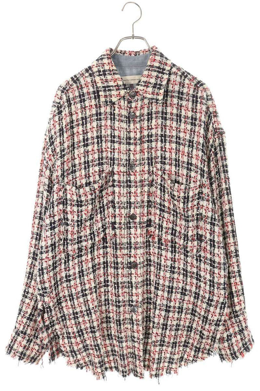 Faith Connexion Oversized Long Sleeve Shirt Red x White x Black Size M