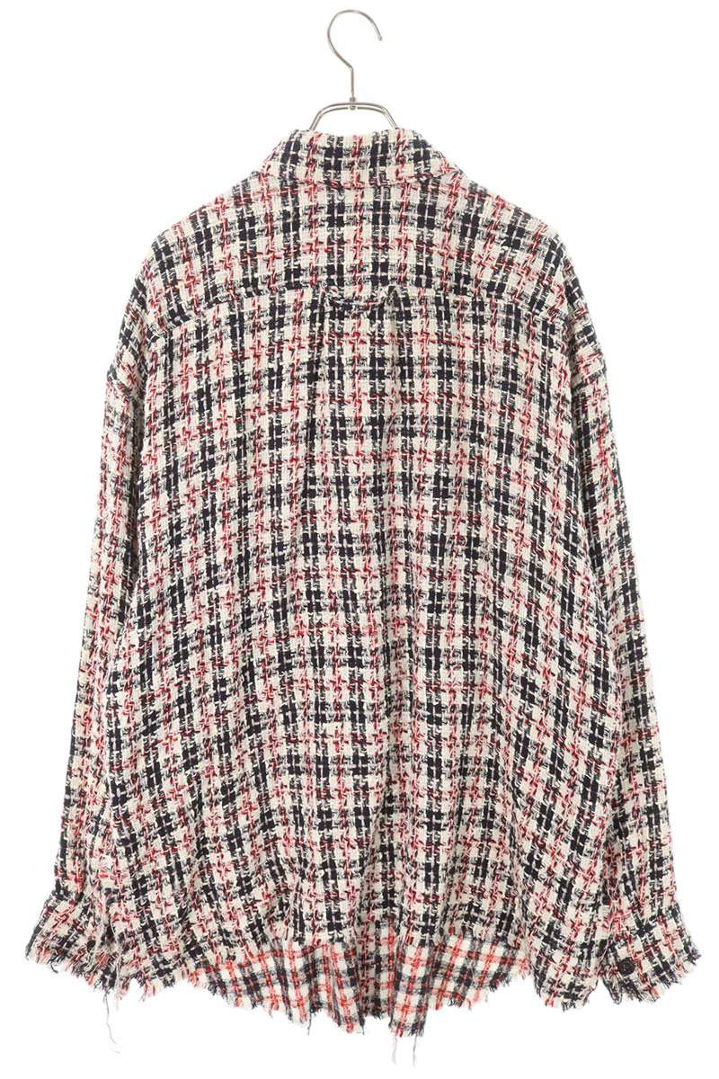 Faith Connexion Oversized Long Sleeve Shirt Red x White x Black Size M