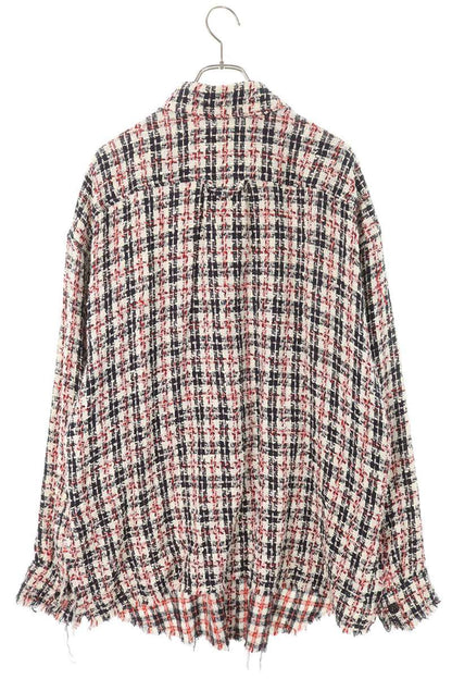 Faith Connexion Oversized Long Sleeve Shirt Red x White x Black Size M