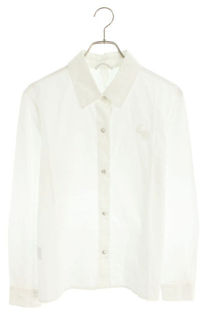 Chrome Hearts CH Embroidered Cross Ball Button Long Sleeve Size M