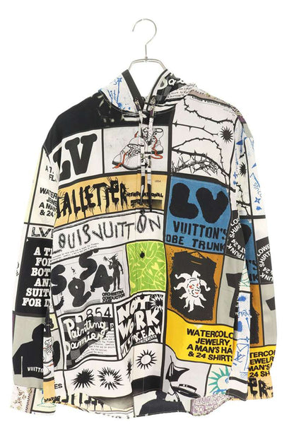 LOUISVUITTON 24SS Hooded Silk Blend Overshirt White Size S