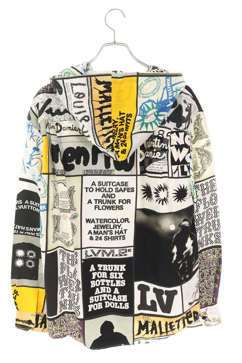 LOUISVUITTON 24SS Hooded Silk Blend Overshirt White Size S