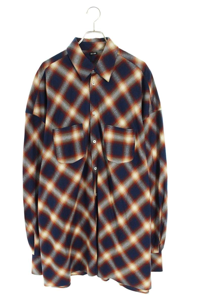 LES SIX 25AW BIAS MEGA FLANNEL Oversized Check Long Sleeve M Size M