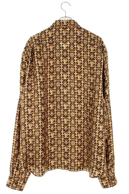 LOUISVUITTON 26SS Monogram Overlap All-Over Silk Long Sleeve Size 6L