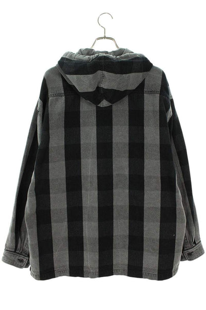 DESCENDANT Hooded Check Long Sleeve Shirt Multi Cotton Size L