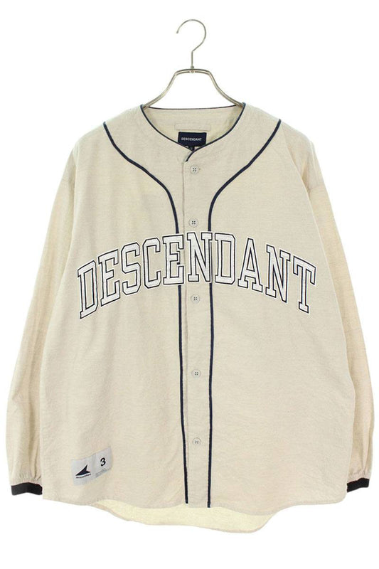 DESCENDANT Front Logo Baseball Long Sleeve Shirt Multi Cotton Size L