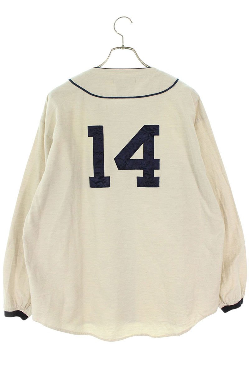DESCENDANT Front Logo Baseball Long Sleeve Shirt Multi Cotton Size L