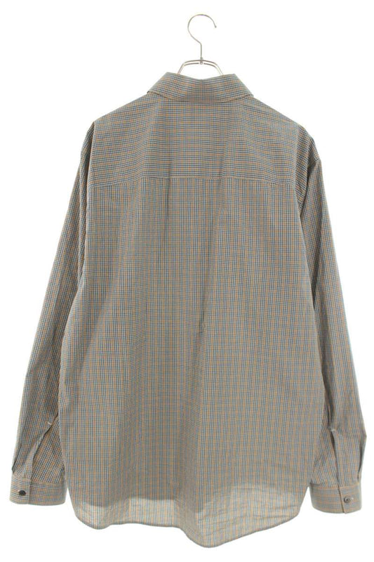 DIESEL Chest Embroidered Logo Check Long Sleeve Shirt Multi Size L