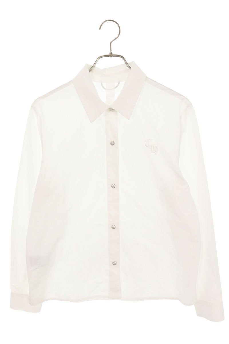 Chrome Hearts Long Sleeve Shirt White Size M