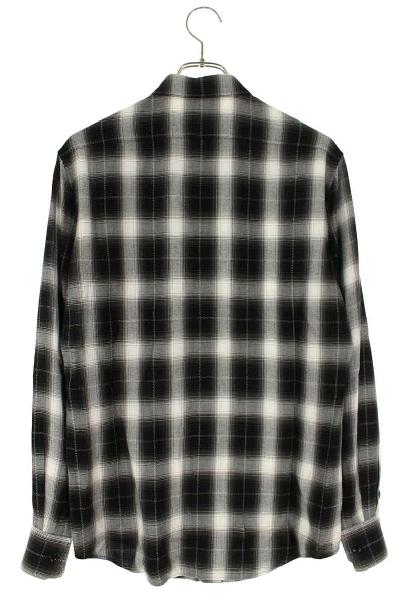 CELINE 19SS Ombre Check Viscose Blend Long Sleeve Size XS