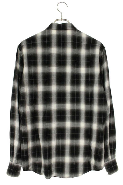 CELINE 19SS Ombre Check Viscose Blend Long Sleeve Size XS