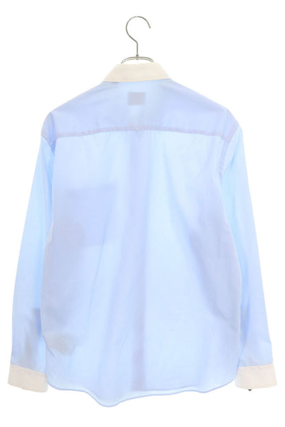 Burberry Cotton Long Sleeve Shirt Blue x White Size 38