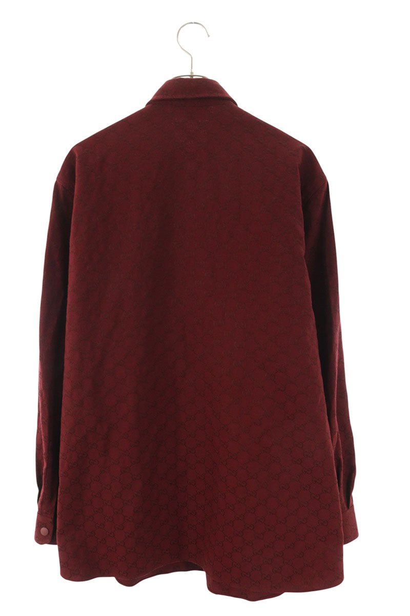 GUCCI 25SS GG Canvas Cotton Blend Long Sleeve Shirt Size L