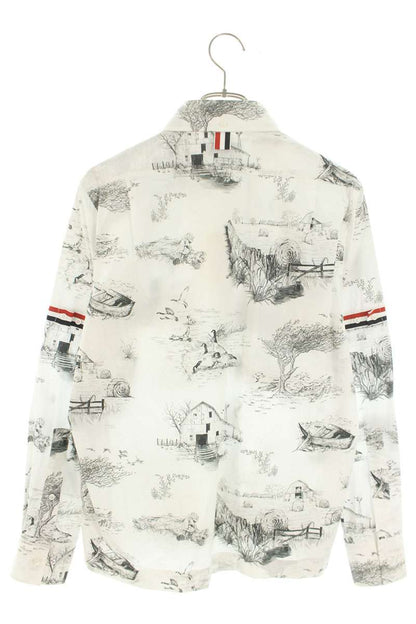 THOM BROWNE Toile All-Over Pattern Long Sleeve Shirt Size 1