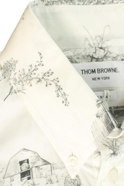 THOM BROWNE Toile All-Over Pattern Long Sleeve Shirt Size 1