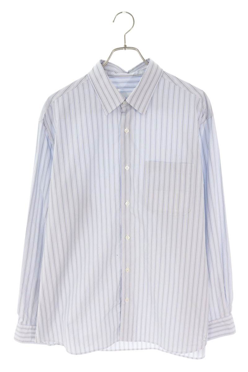 SOPHNET Cotton Stripe Relax Fit Long Sleeve Shirt Size L