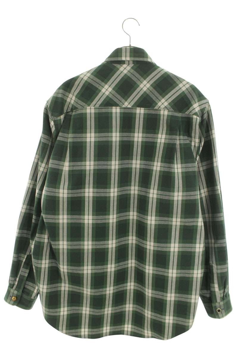 COOL TM Cotton Check Pattern Oversized Long Sleeve Size M