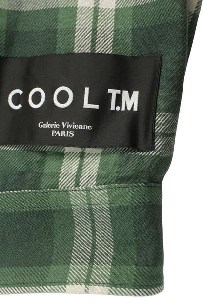 COOL TM Cotton Check Pattern Oversized Long Sleeve Size M