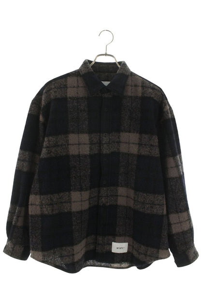Wtaps 25AW Long Sleeve Shirt Gray x Blue Size M