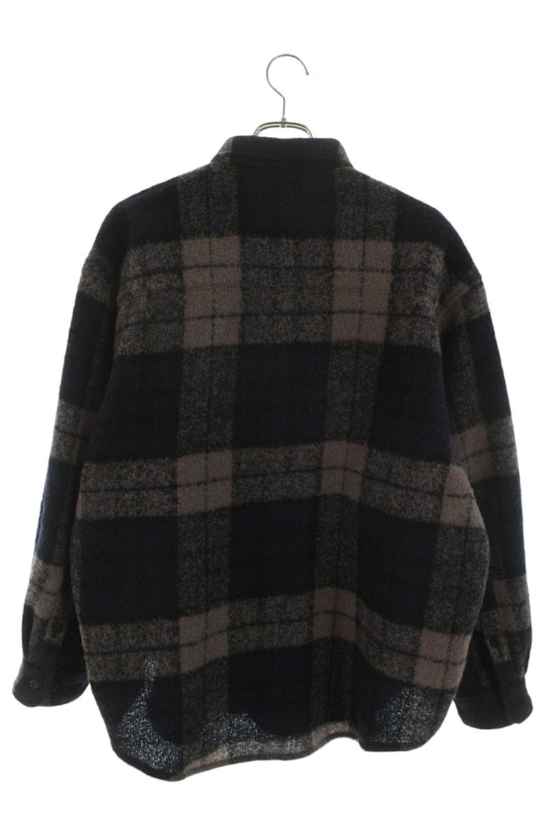 Wtaps 25AW Long Sleeve Shirt Gray x Blue Size M