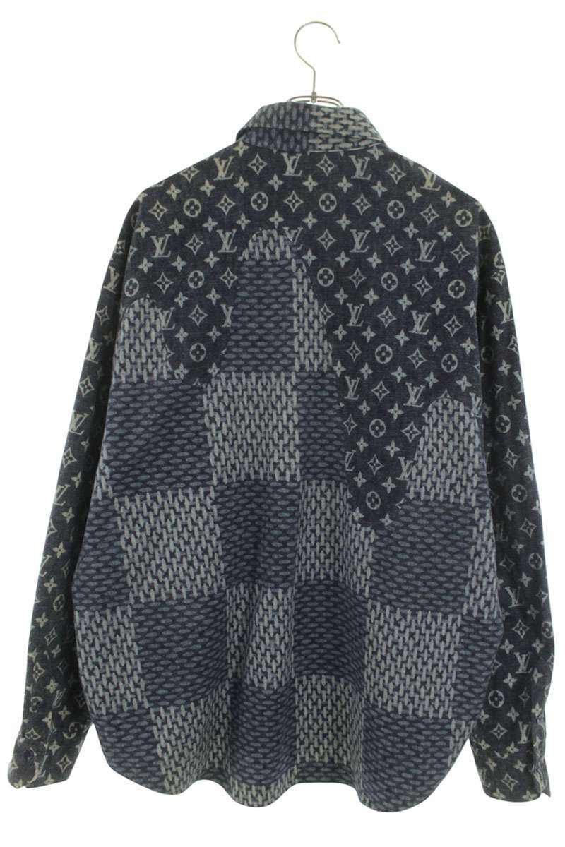 LOUISVUITTON 20AW Monogram Wave Giant Damier Flannel Size L