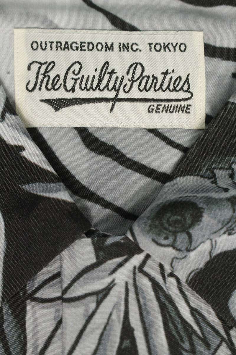 Wacko Maria Print Long Sleeve Shirt White x Black Size XL