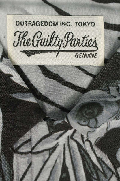 Wacko Maria Print Long Sleeve Shirt White x Black Size XL