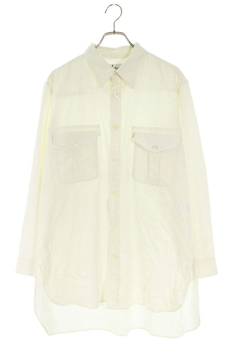 Y's for Men KHADI DOUBLE POCKET SHIRT White Size M