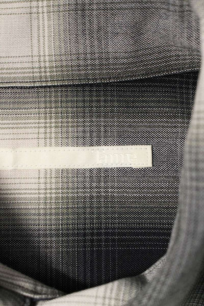Tamme Polyester Wool Blend Necktie Check Long Sleeve Shirt Size S