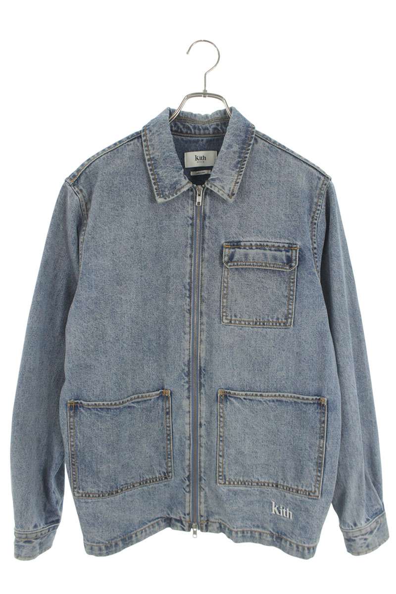 KITH 22SS Caldwell Zip Denim Cotton Long Sleeve Shirt Size S