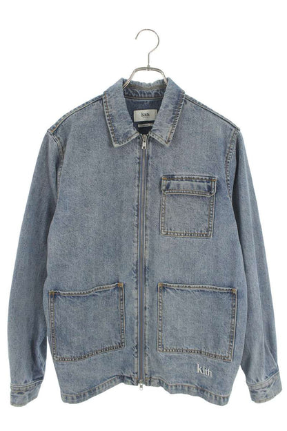 KITH 22SS Caldwell Zip Denim Cotton Long Sleeve Shirt Size S