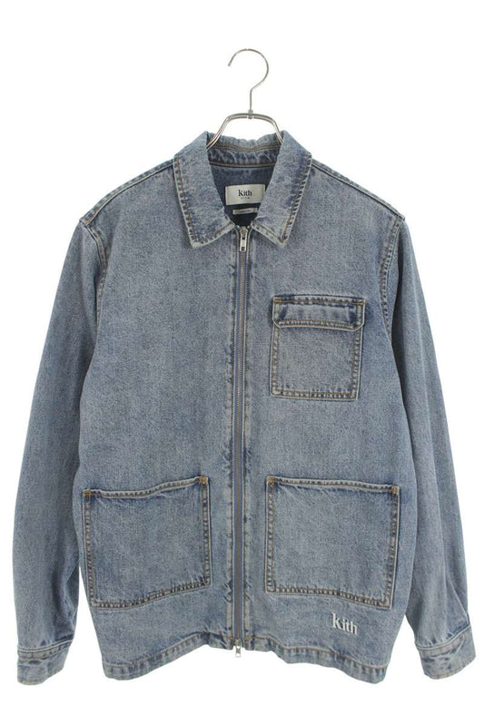 KITH 22SS Caldwell Zip Denim Cotton Long Sleeve Shirt Size S