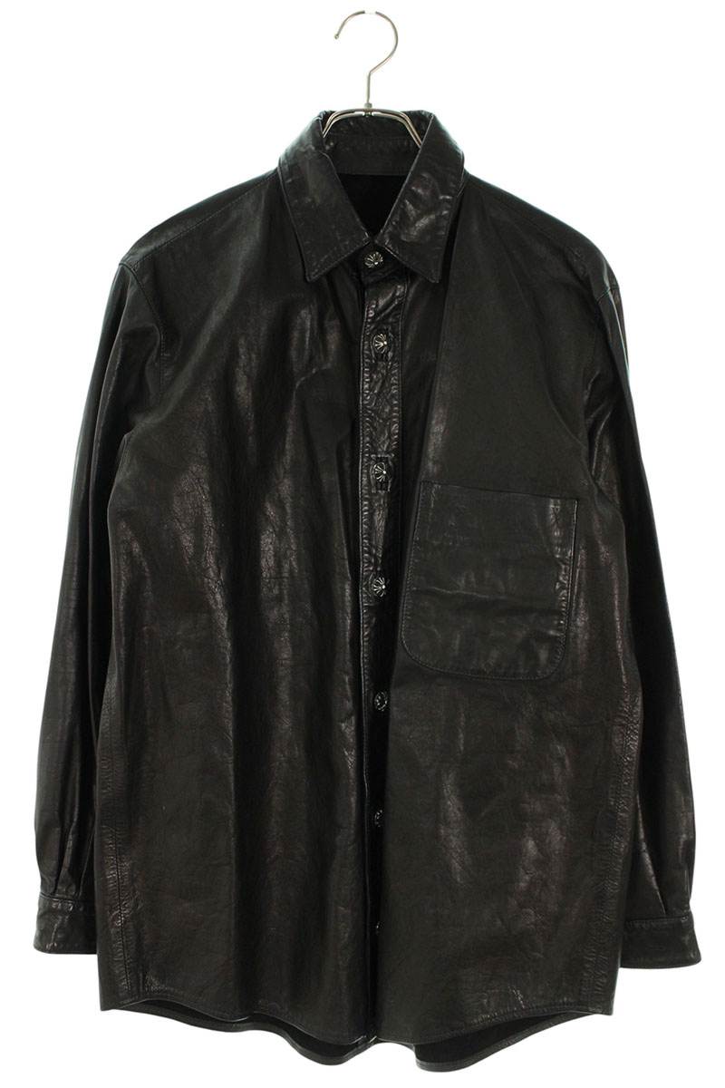 Chrome Hearts Cross Ball Button Fleur-de-lis Leather Size S