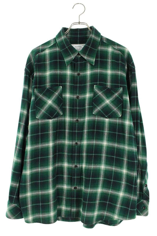 Raf Simons 23SS Long Sleeve Shirt Green Size LARGE
