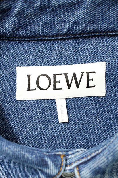 LOEWE Anagram Embroidered Oversized Denim Shirt Size XL