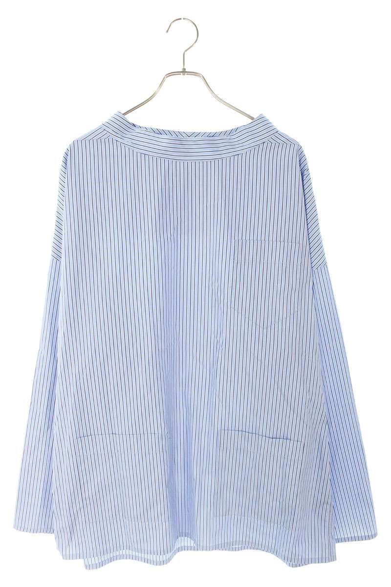 PRADA 26SS Striped Cotton Pullover Shirt Size L
