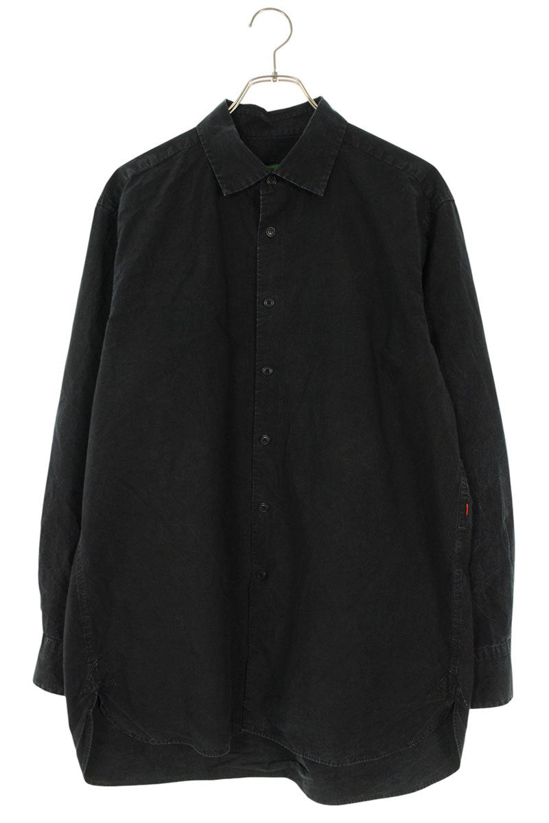 CASEY CASEY Black Paper Cotton Long Sleeve Shirt Size S