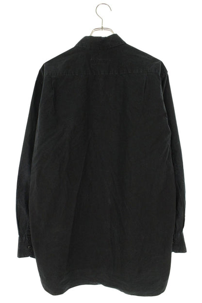CASEY CASEY Black Paper Cotton Long Sleeve Shirt Size S