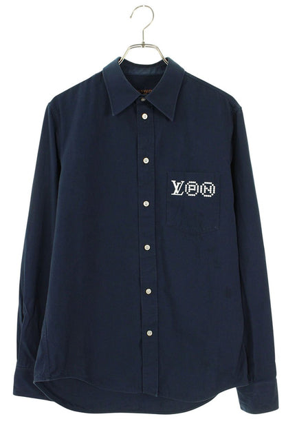 LOUISVUITTON 25AW x NIGO Human Print Long Sleeve Shirt Size S