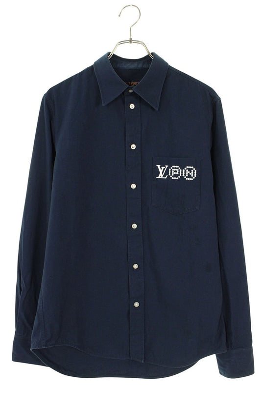 LOUISVUITTON 25AW x NIGO Human Print Long Sleeve Shirt Size S