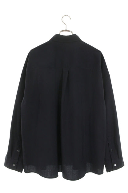 Marni 25AW Tropical Wool Patchwork Long Sleeve Shirt Size S